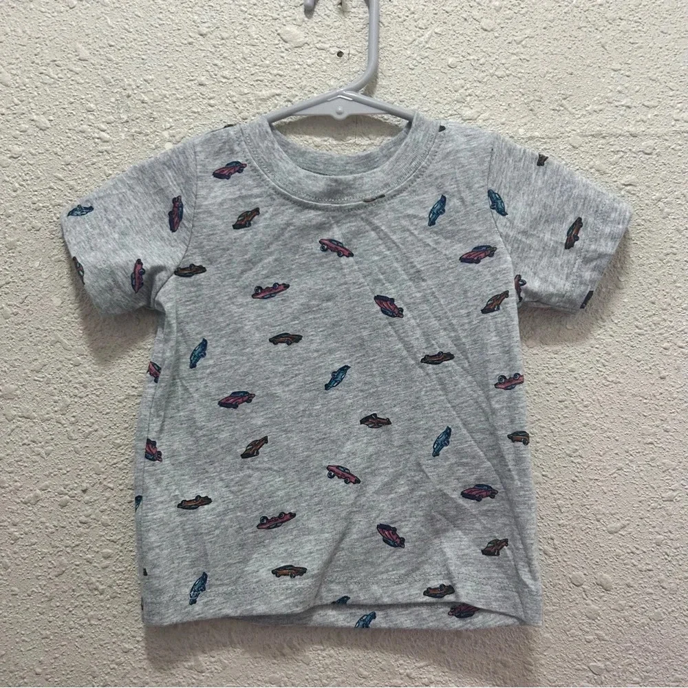 Carters Little Champ Overalls Set w/ Car T-shirt Size 12M